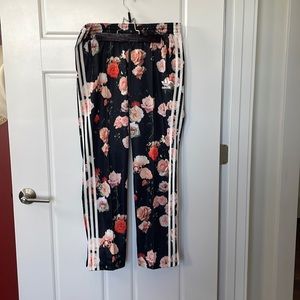 RARE - Adidas Women’s Rose Print Track Pants - Size SM